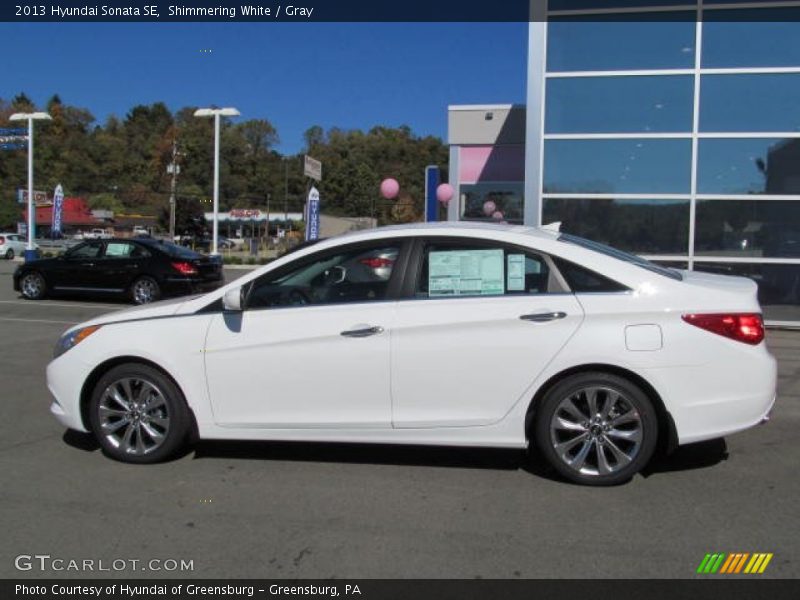 Shimmering White / Gray 2013 Hyundai Sonata SE
