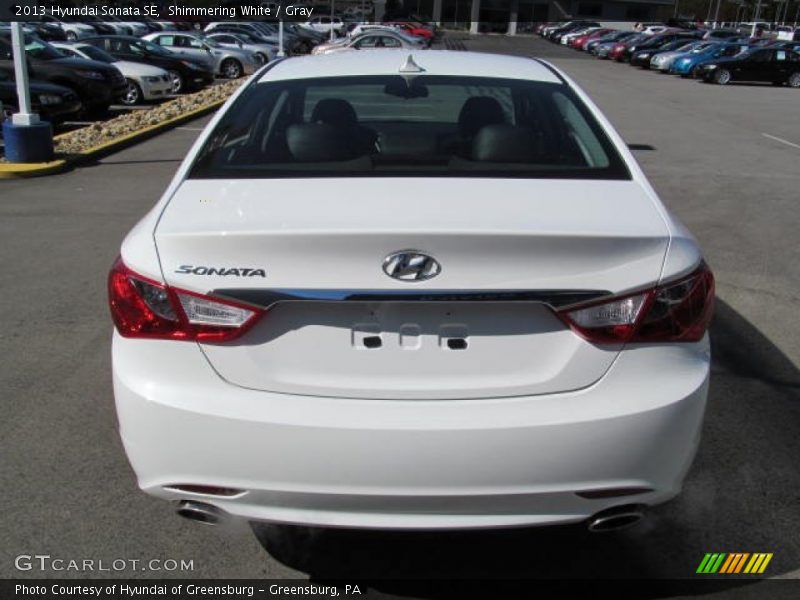 Shimmering White / Gray 2013 Hyundai Sonata SE