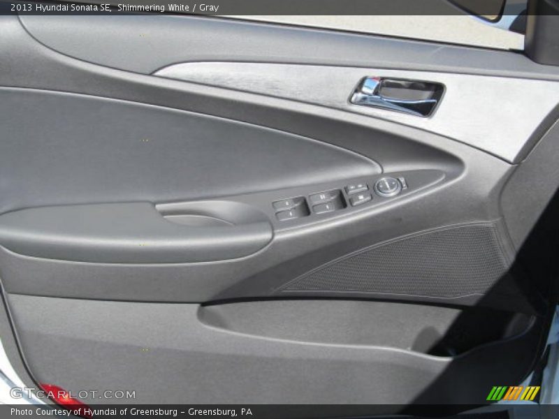 Shimmering White / Gray 2013 Hyundai Sonata SE