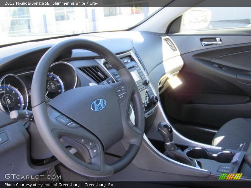 Shimmering White / Gray 2013 Hyundai Sonata SE
