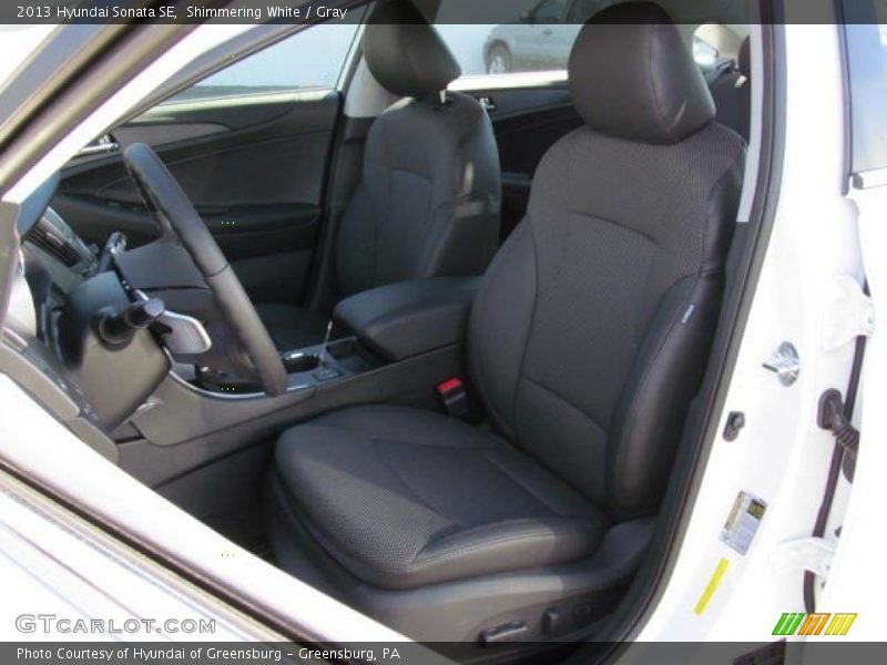 Shimmering White / Gray 2013 Hyundai Sonata SE