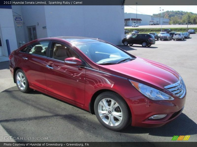 Sparkling Ruby / Camel 2013 Hyundai Sonata Limited