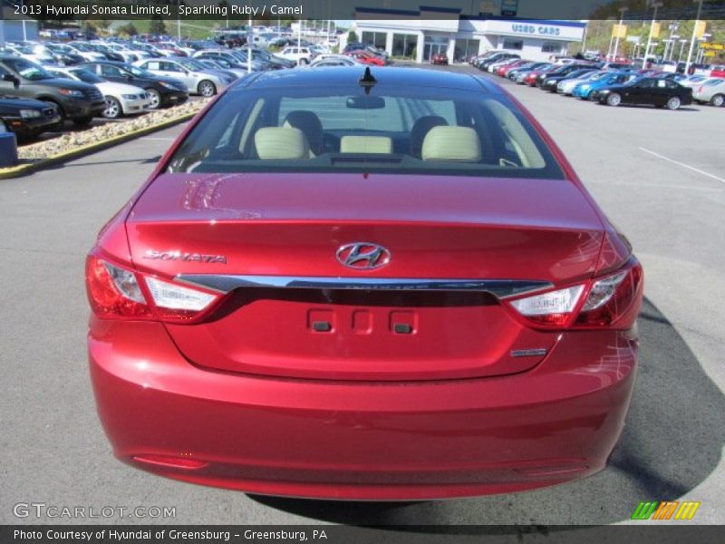 Sparkling Ruby / Camel 2013 Hyundai Sonata Limited