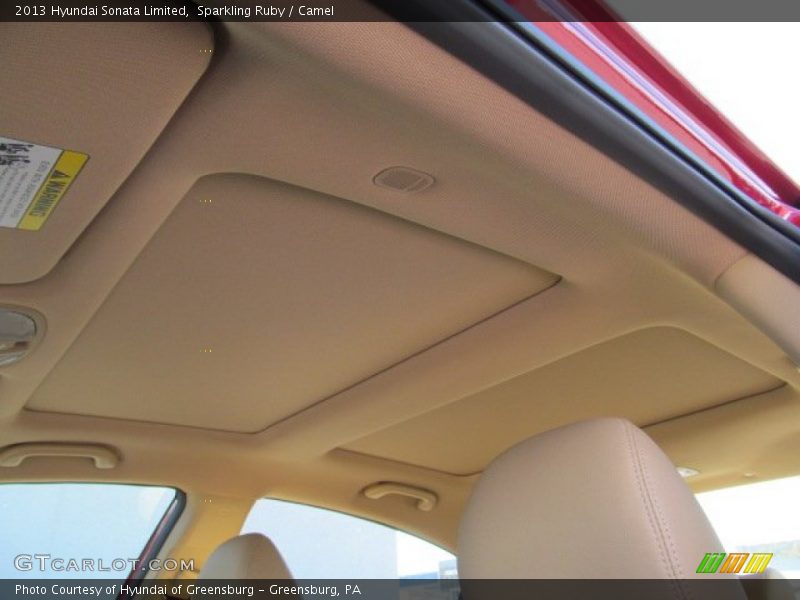 Sparkling Ruby / Camel 2013 Hyundai Sonata Limited