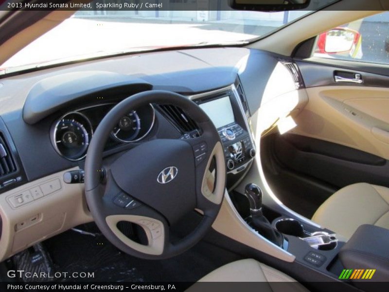 Sparkling Ruby / Camel 2013 Hyundai Sonata Limited