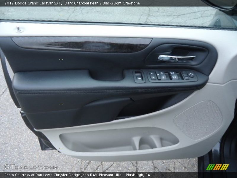 Dark Charcoal Pearl / Black/Light Graystone 2012 Dodge Grand Caravan SXT