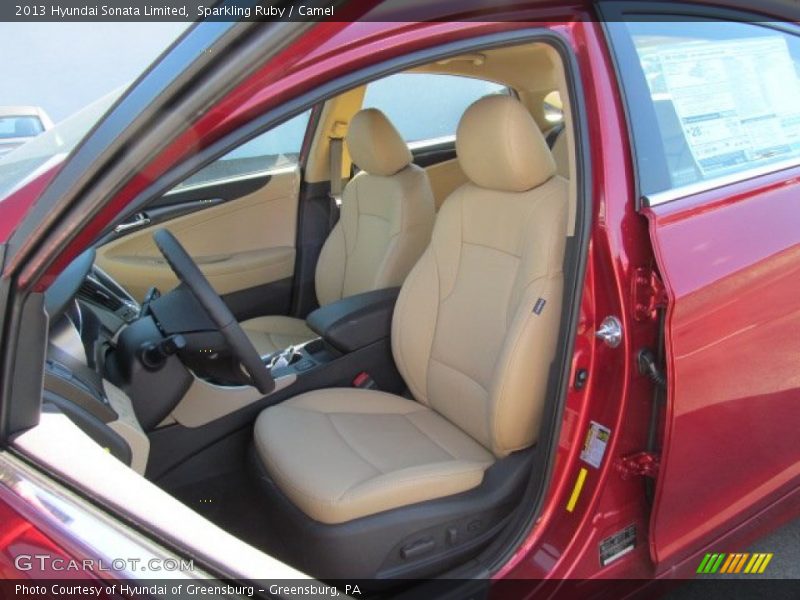 Sparkling Ruby / Camel 2013 Hyundai Sonata Limited