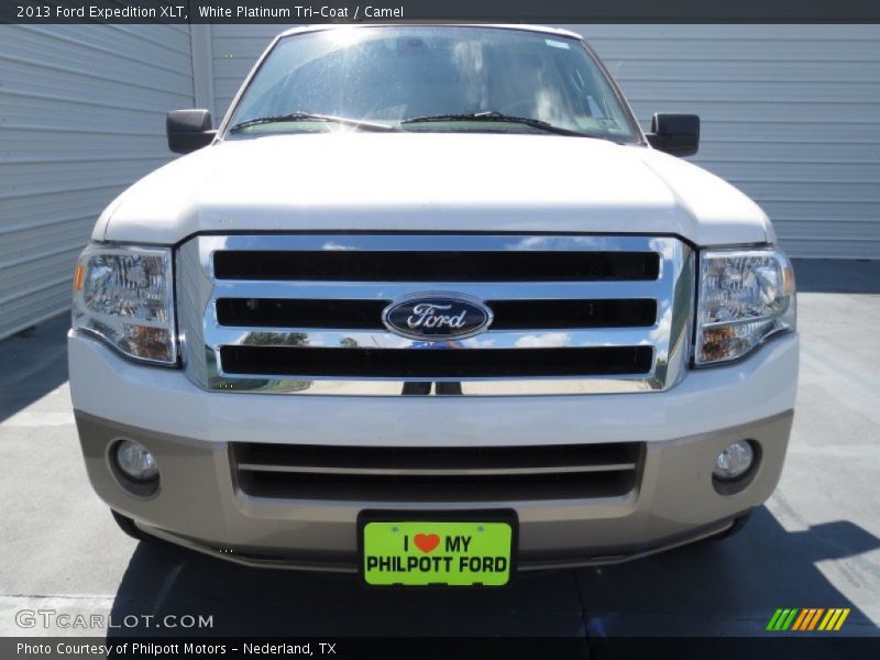 White Platinum Tri-Coat / Camel 2013 Ford Expedition XLT