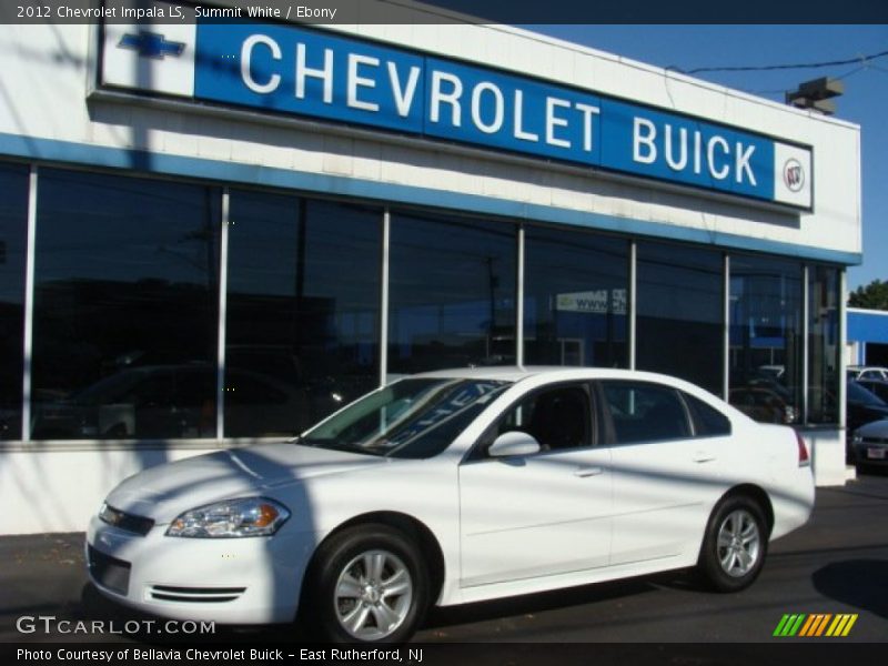 Summit White / Ebony 2012 Chevrolet Impala LS