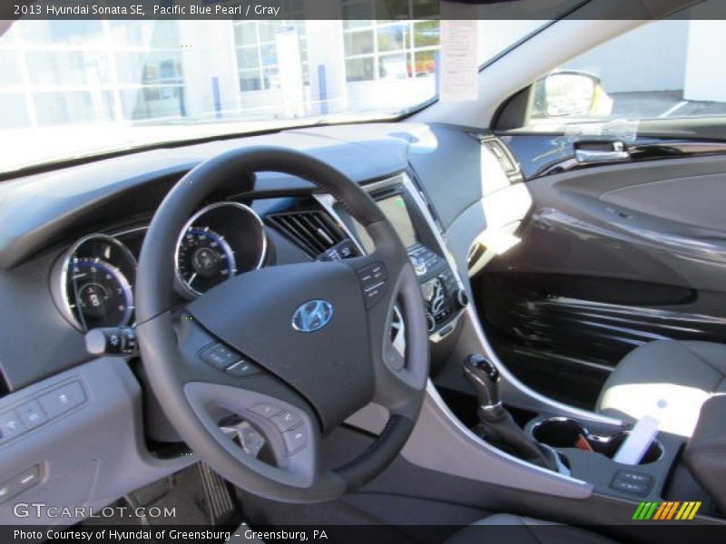 Pacific Blue Pearl / Gray 2013 Hyundai Sonata SE