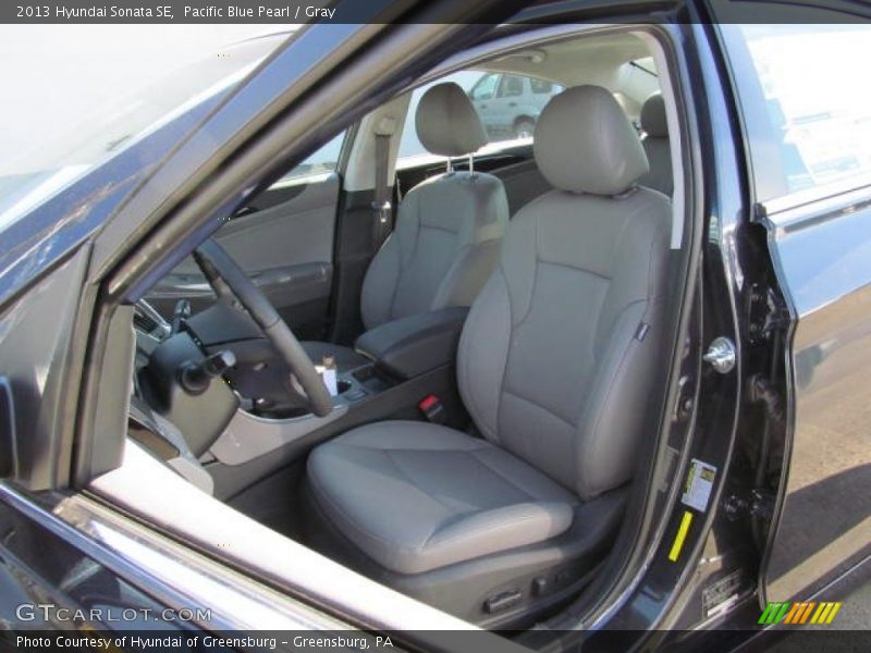 Pacific Blue Pearl / Gray 2013 Hyundai Sonata SE