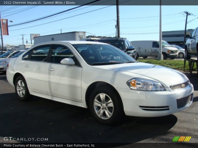 Summit White / Ebony 2012 Chevrolet Impala LS