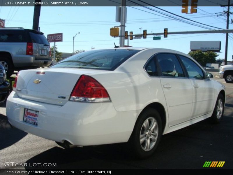 Summit White / Ebony 2012 Chevrolet Impala LS
