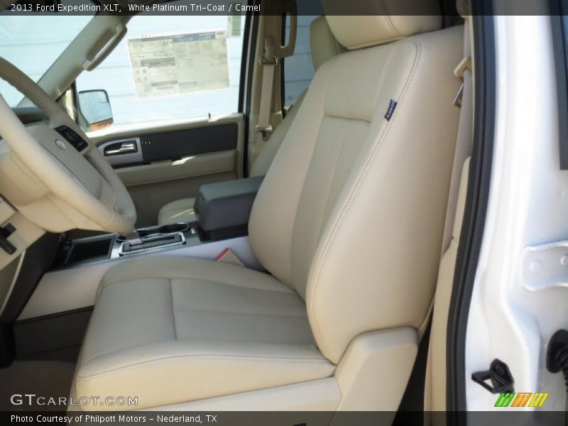 White Platinum Tri-Coat / Camel 2013 Ford Expedition XLT