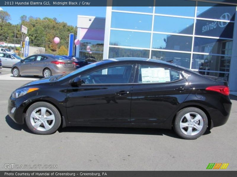 Midnight Black / Gray 2013 Hyundai Elantra GLS