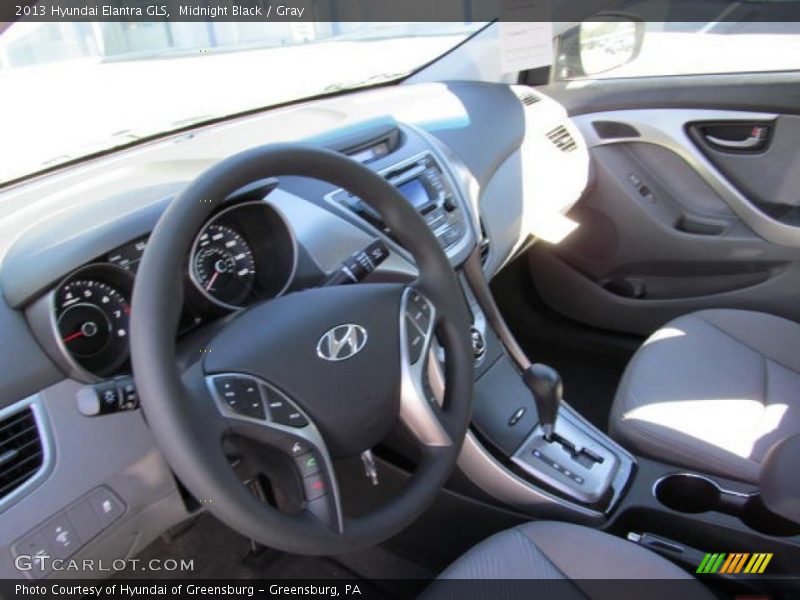 Midnight Black / Gray 2013 Hyundai Elantra GLS