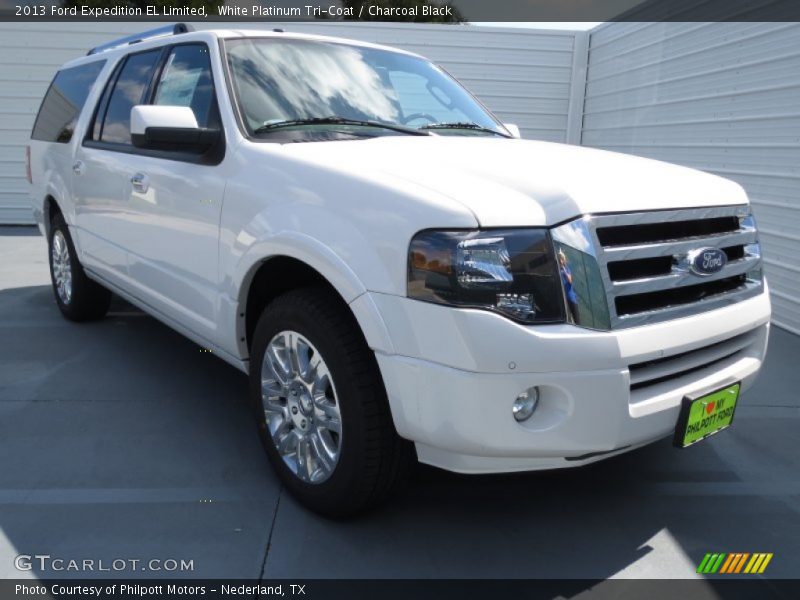 White Platinum Tri-Coat / Charcoal Black 2013 Ford Expedition EL Limited
