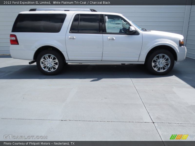 White Platinum Tri-Coat / Charcoal Black 2013 Ford Expedition EL Limited