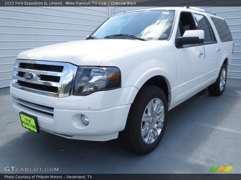 White Platinum Tri-Coat / Charcoal Black 2013 Ford Expedition EL Limited