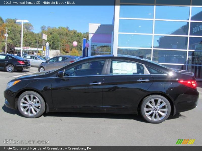 Midnight Black / Black 2013 Hyundai Sonata SE