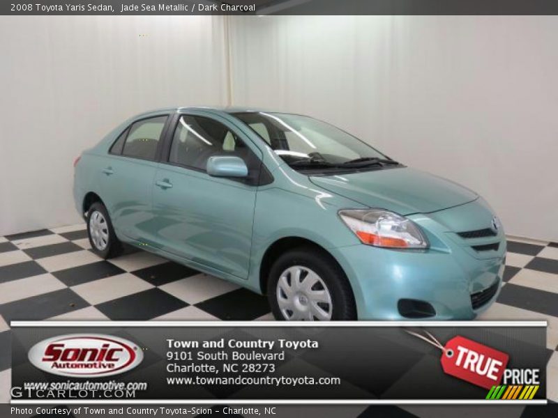 Jade Sea Metallic / Dark Charcoal 2008 Toyota Yaris Sedan
