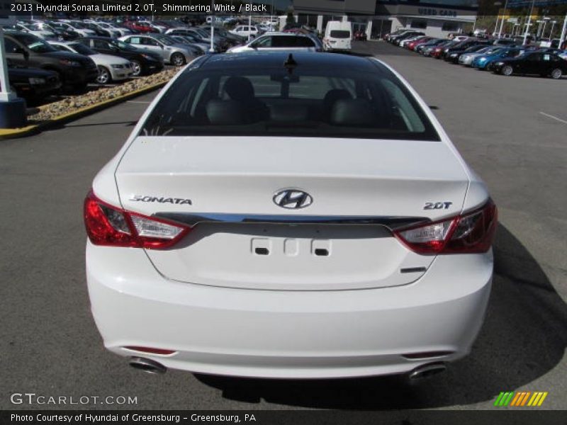 Shimmering White / Black 2013 Hyundai Sonata Limited 2.0T