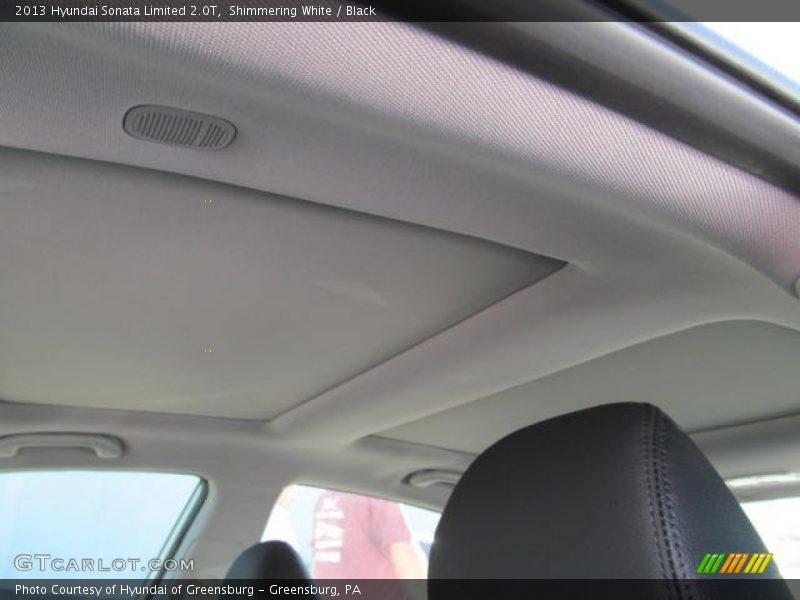 Shimmering White / Black 2013 Hyundai Sonata Limited 2.0T