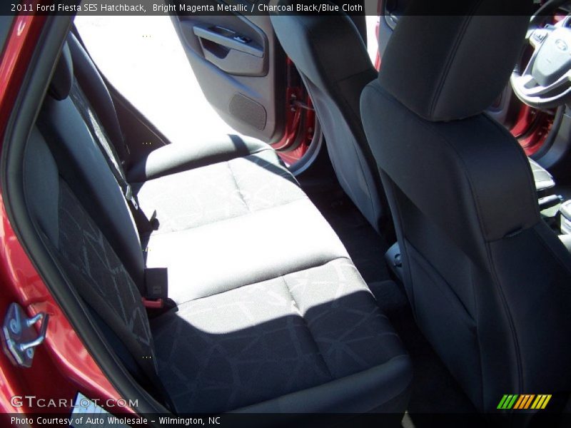 Bright Magenta Metallic / Charcoal Black/Blue Cloth 2011 Ford Fiesta SES Hatchback