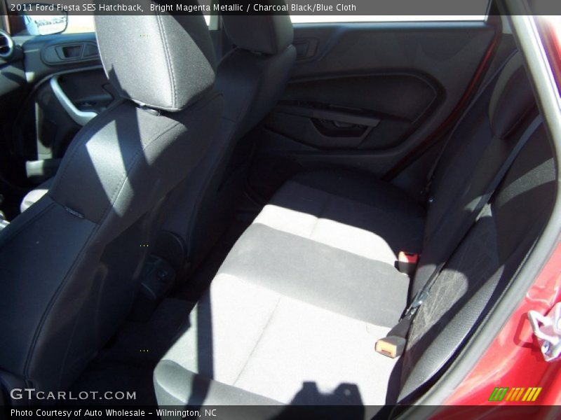 Bright Magenta Metallic / Charcoal Black/Blue Cloth 2011 Ford Fiesta SES Hatchback