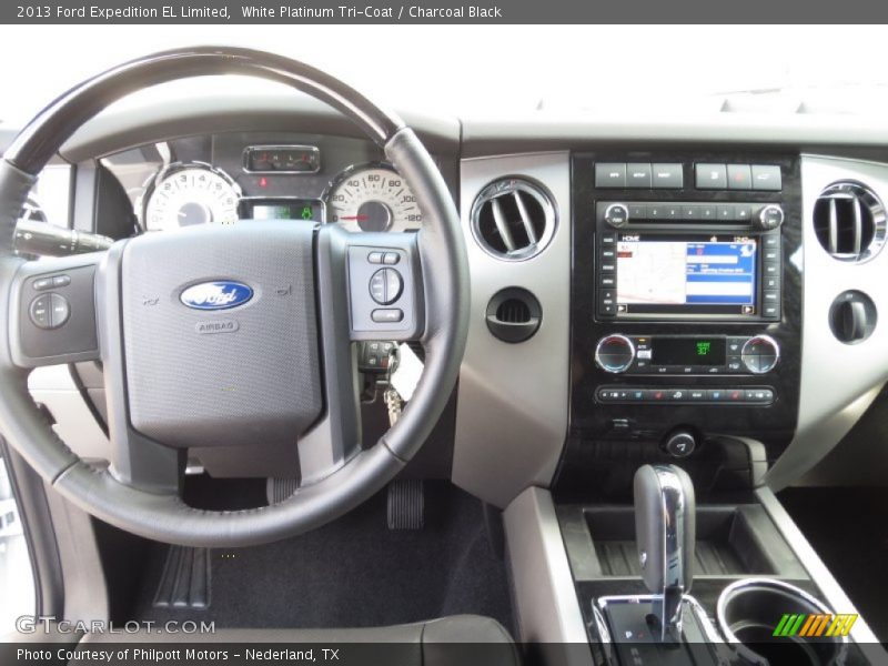 White Platinum Tri-Coat / Charcoal Black 2013 Ford Expedition EL Limited