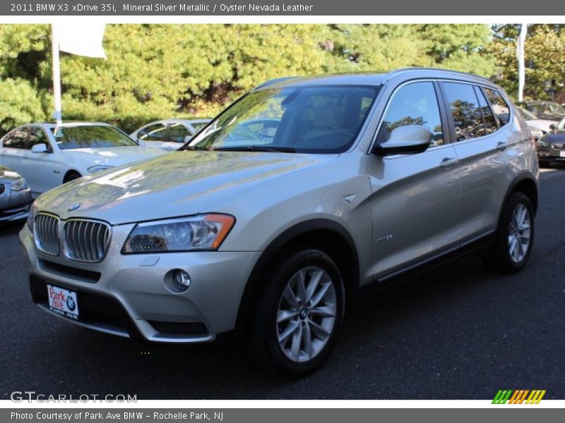 Mineral Silver Metallic / Oyster Nevada Leather 2011 BMW X3 xDrive 35i
