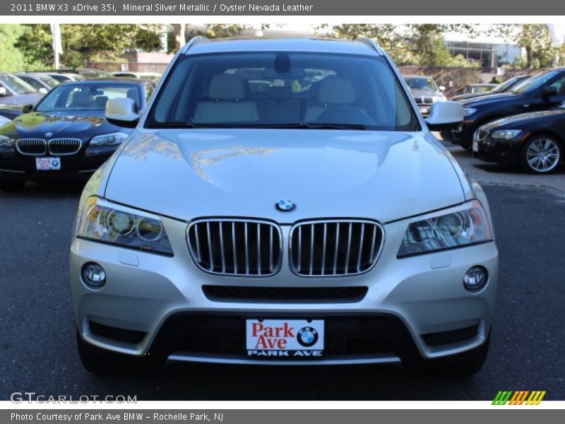 Mineral Silver Metallic / Oyster Nevada Leather 2011 BMW X3 xDrive 35i