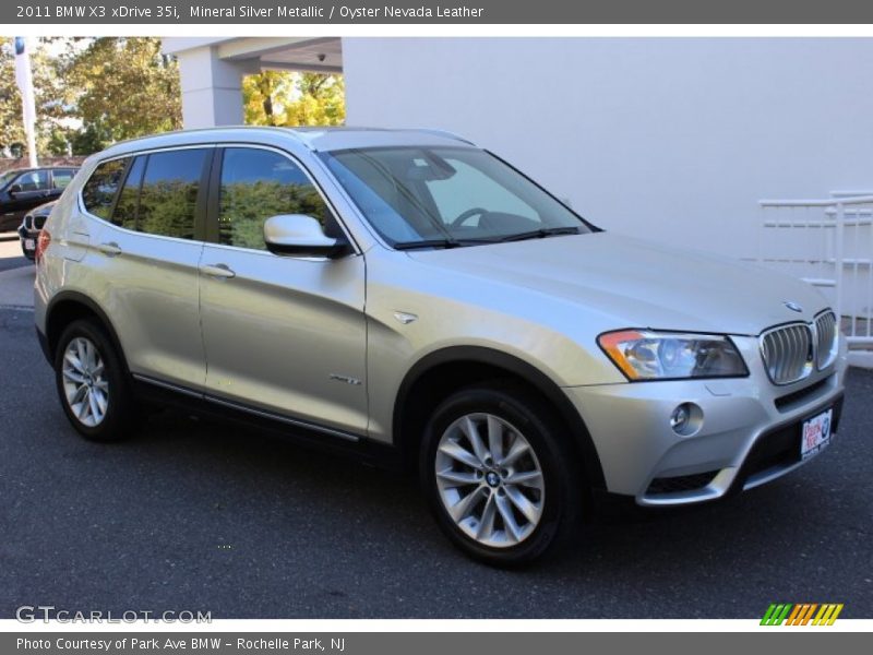 Mineral Silver Metallic / Oyster Nevada Leather 2011 BMW X3 xDrive 35i