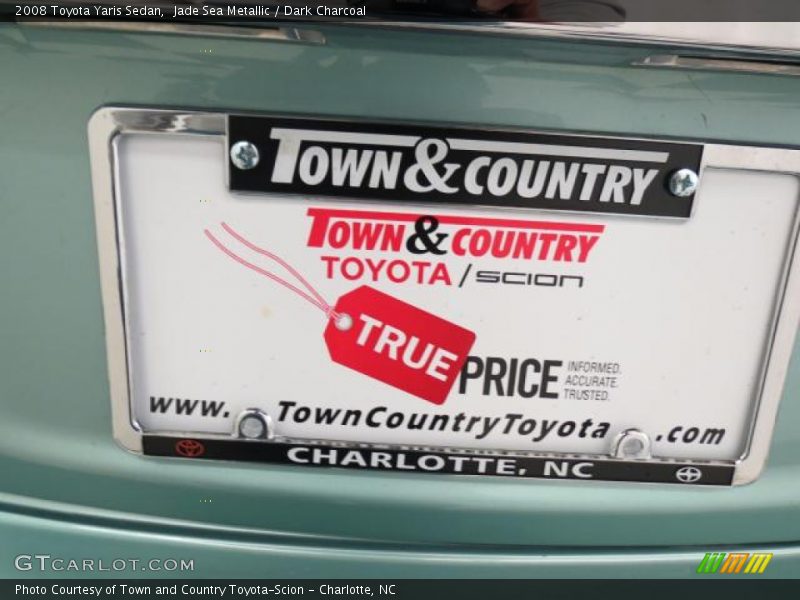 Jade Sea Metallic / Dark Charcoal 2008 Toyota Yaris Sedan