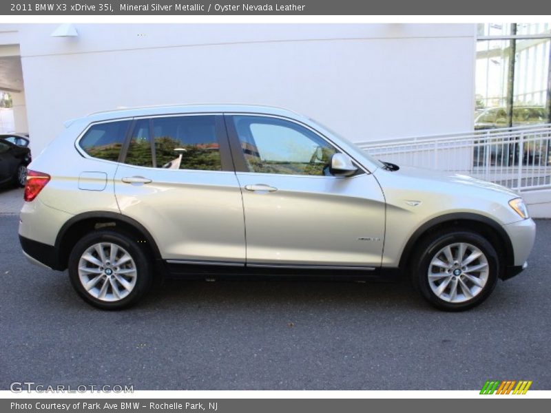 Mineral Silver Metallic / Oyster Nevada Leather 2011 BMW X3 xDrive 35i
