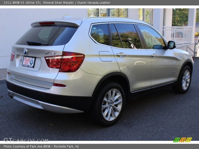 Mineral Silver Metallic / Oyster Nevada Leather 2011 BMW X3 xDrive 35i