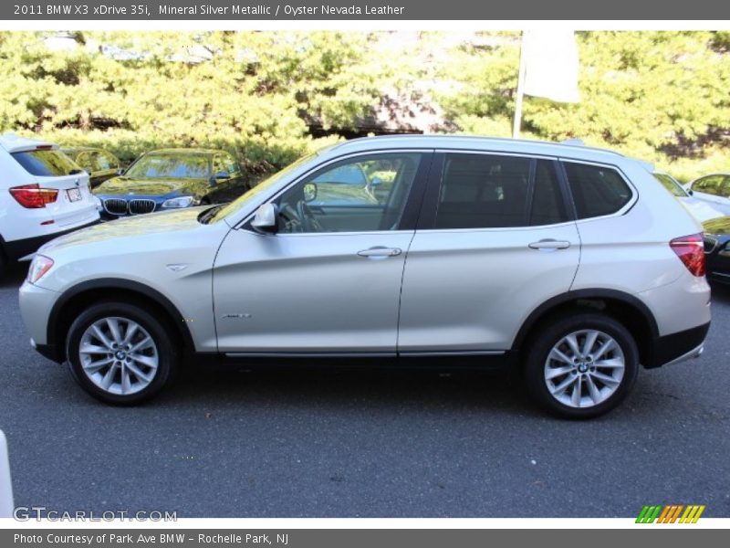 Mineral Silver Metallic / Oyster Nevada Leather 2011 BMW X3 xDrive 35i