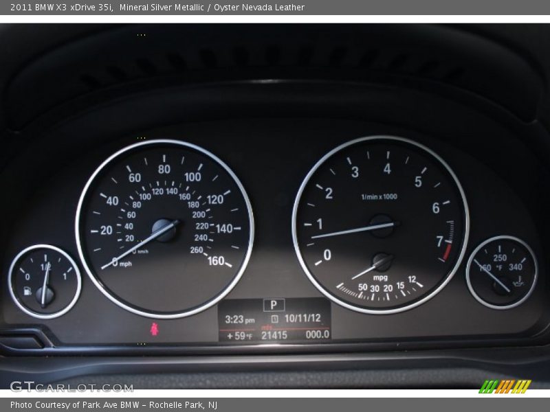 Mineral Silver Metallic / Oyster Nevada Leather 2011 BMW X3 xDrive 35i