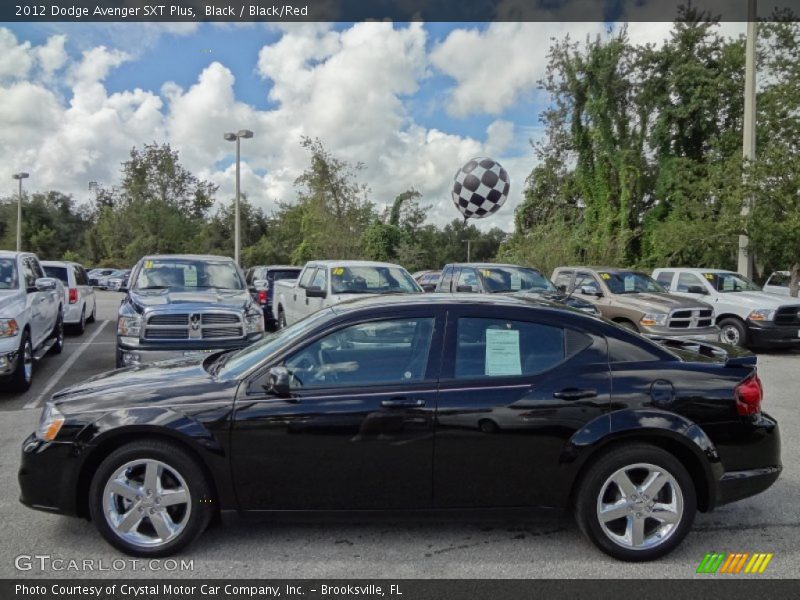 Black / Black/Red 2012 Dodge Avenger SXT Plus