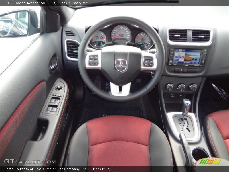 Black / Black/Red 2012 Dodge Avenger SXT Plus