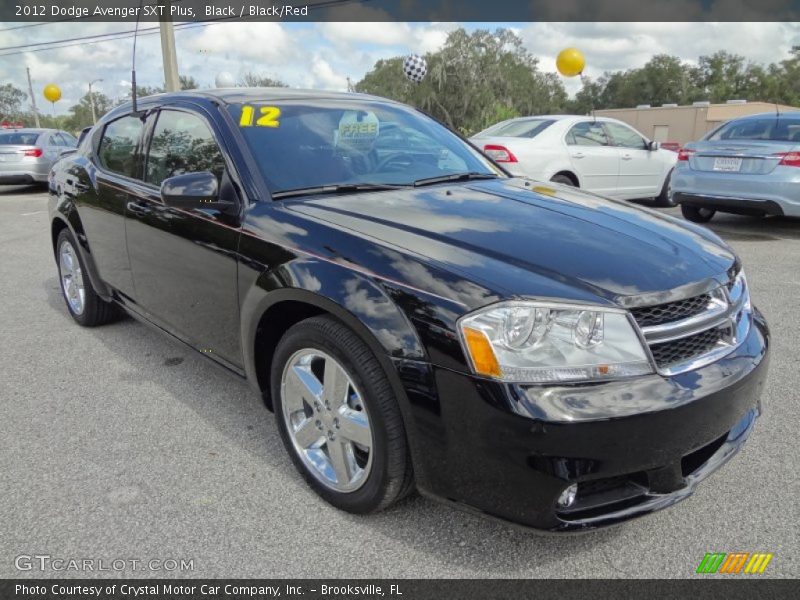 Black / Black/Red 2012 Dodge Avenger SXT Plus