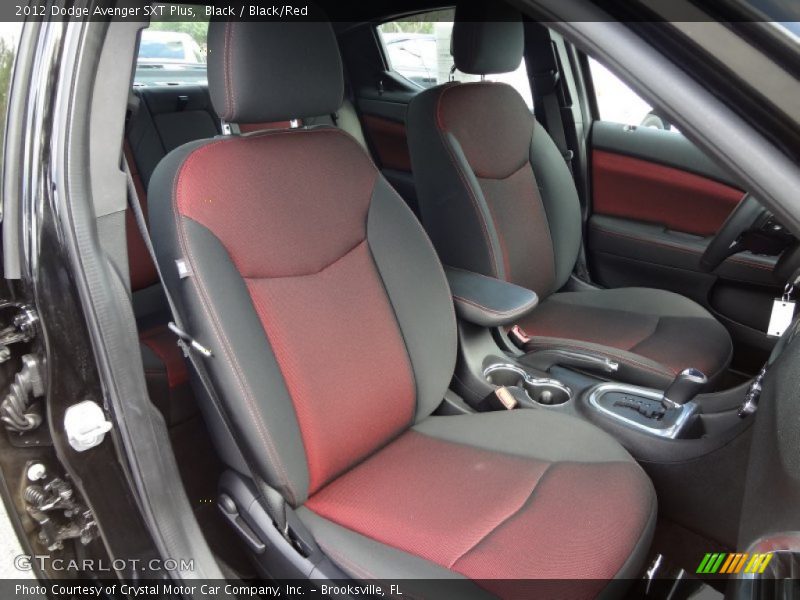 Black / Black/Red 2012 Dodge Avenger SXT Plus