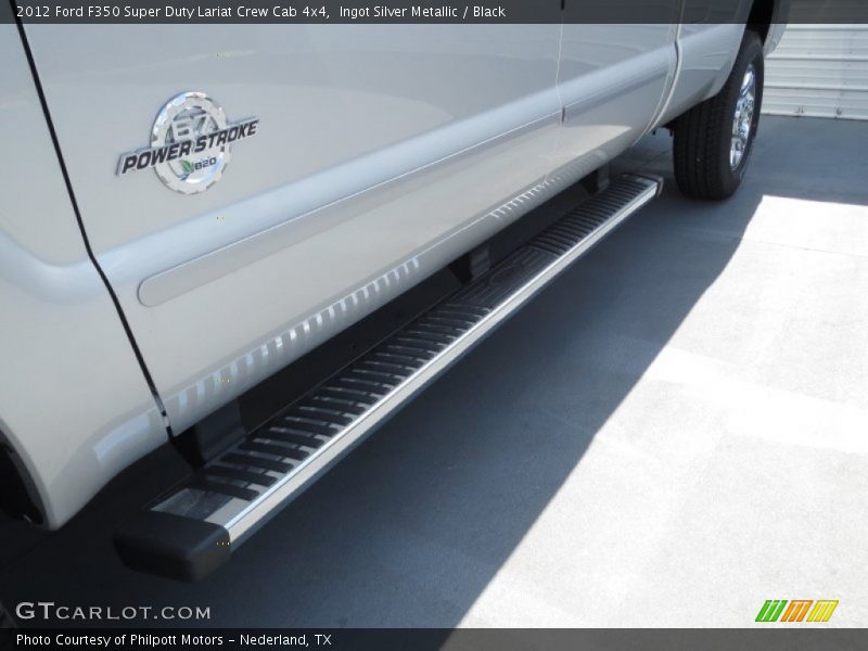 Ingot Silver Metallic / Black 2012 Ford F350 Super Duty Lariat Crew Cab 4x4