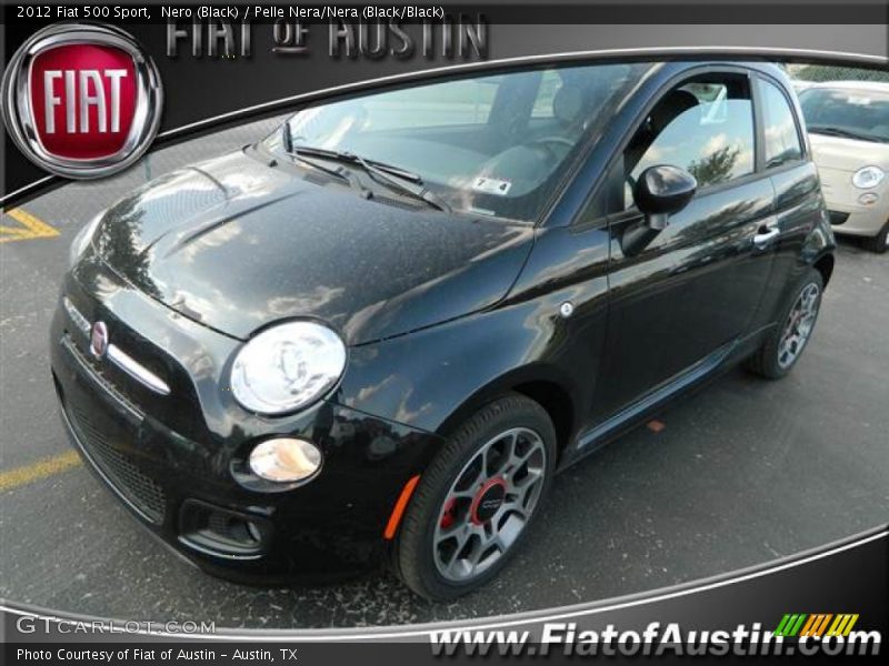 Nero (Black) / Pelle Nera/Nera (Black/Black) 2012 Fiat 500 Sport