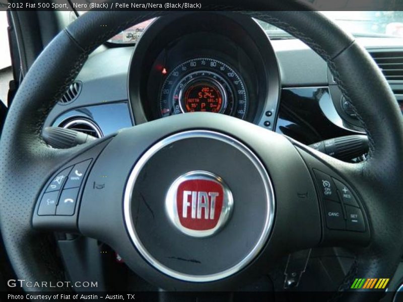 Nero (Black) / Pelle Nera/Nera (Black/Black) 2012 Fiat 500 Sport