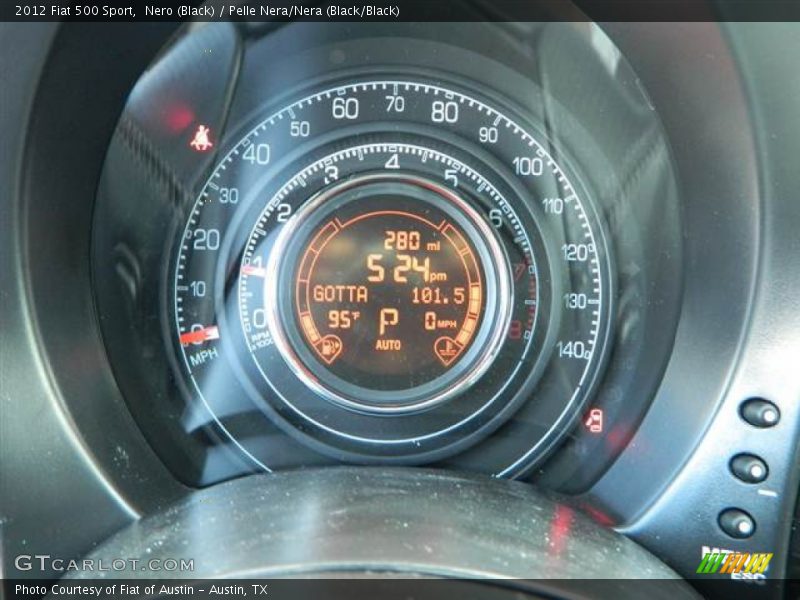 Nero (Black) / Pelle Nera/Nera (Black/Black) 2012 Fiat 500 Sport