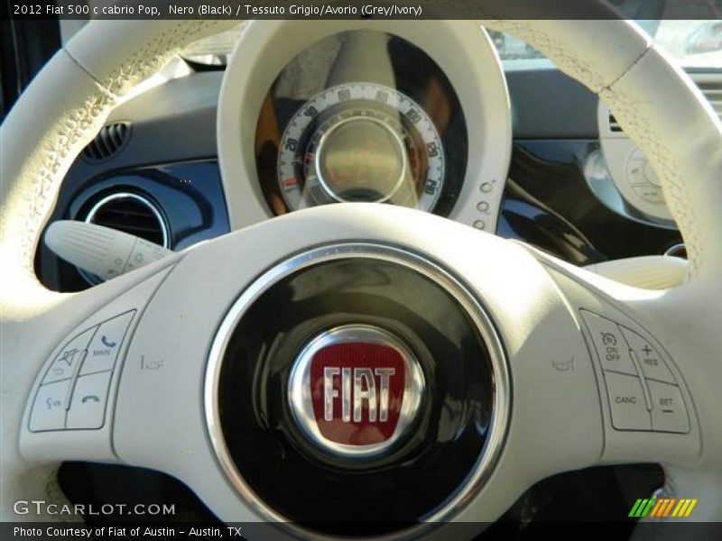 Nero (Black) / Tessuto Grigio/Avorio (Grey/Ivory) 2012 Fiat 500 c cabrio Pop