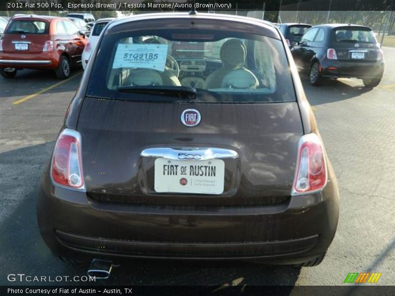 Espresso (Brown) / Tessuto Marrone/Avorio (Brown/Ivory) 2012 Fiat 500 Pop