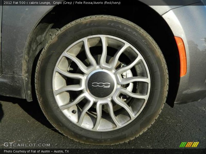 Grigio (Grey) / Pelle Rossa/Avorio (Red/Ivory) 2012 Fiat 500 c cabrio Lounge