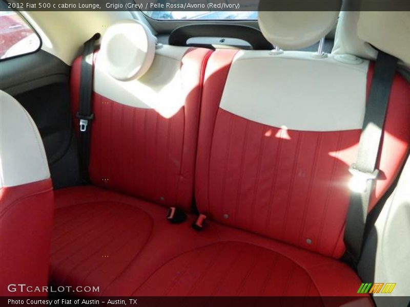 Grigio (Grey) / Pelle Rossa/Avorio (Red/Ivory) 2012 Fiat 500 c cabrio Lounge